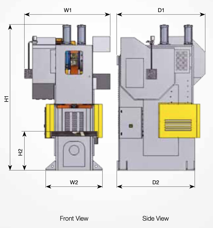 Presse mecanique excentrique col de cygne PE 6 garnet hidrogarne schema
