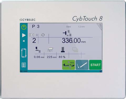 Cisaille guillotine hydraulique UZMA commande numerique CYBELEC CybTouch 8